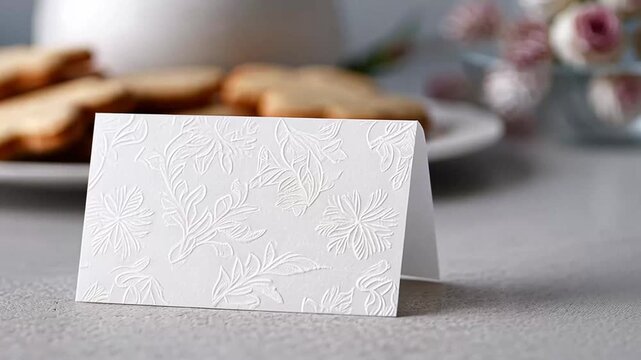 Empty place card table setting