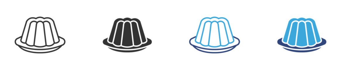 Jelly icon set,  jelly dessert icon, vector illustration . 