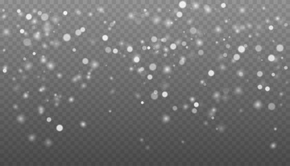 Subtle white and silver bokeh background. Abstract winter wallpaper. Falling Snow © Iryna