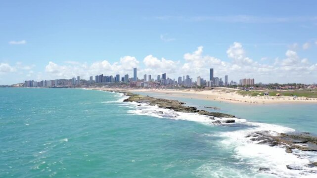 Aerial view of the cityscape of aracaju, brazil, on a sunny day