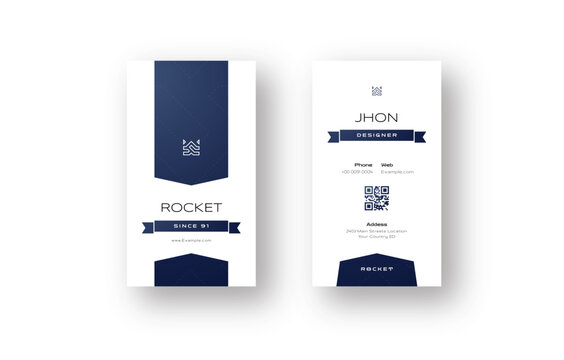 Creative Vertical Business Card Template with Modern Aesthetic