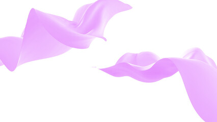 Abstract purple shapes flow dynamically against a stark art on transparent background
