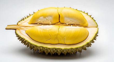 Exotic Durian Fruit A Close-Up of Its Unique Interior