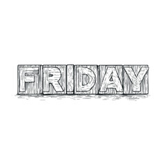 Celebrate Friday with fun and relaxation ideas for the weekend. Vector black icon