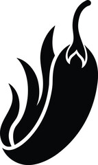 Red Chili Pepper Flame Symbol Transparent Background