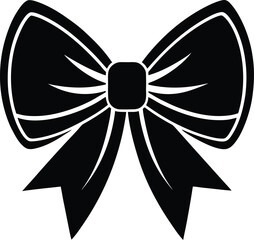 Red Ribbon Bow Shiny Glossy Transparent Background