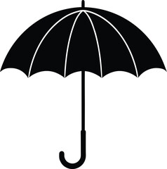 Red Umbrella Curved Handle Transparent Background