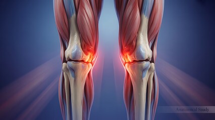 Anatomical Study of Knee Joints with Inflammation