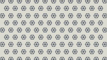 A repeating pattern of black outlined hexagons each containing a six pointed star on a light background