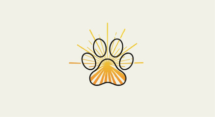 World animal day  october 4 pet paw print logo design for veterinary clinic animal shelter or pet store creative modern and professional vector