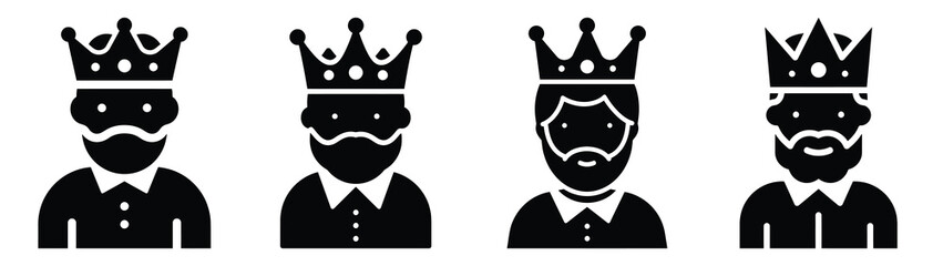 king Icon Set, Vector illustration