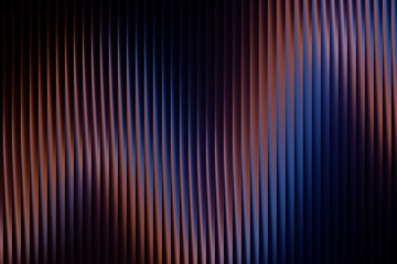 Abstract vertical lines with blue and orange hues creating a textured and wavy pattern design art