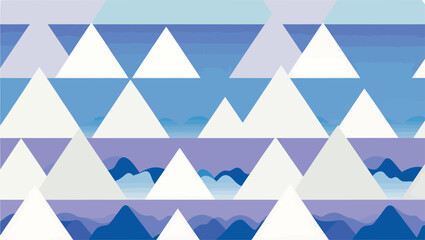 Abstract geometric mountain landscape pattern with blue and purple hues
