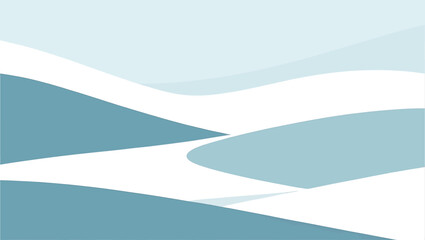 Abstract flowing landscape with soft blue and white curves