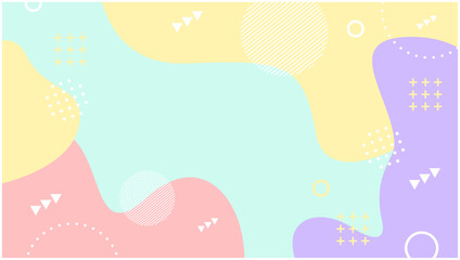 Y2Kパステル背景素材 Vol.2｜抽象×メンフィス×ポップアート風デザイン