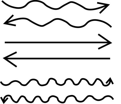 Vector Arrow Set – Curved, Wavy, and Straight Hand Drawn Directional Arrows