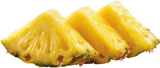 Slices of ripe pineapple