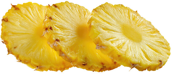 Three slices of ripe pineapple (9)