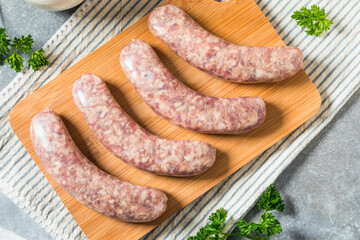 Organic Raw Pork Bratwurst Sausage