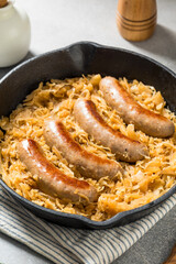 Homemade Savory Bratwurst and Sauerkraut