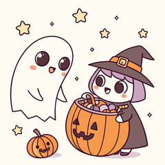 halloween background with pumpkin