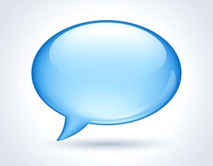 Dynamic Blue Speech Bubble Graphic Design