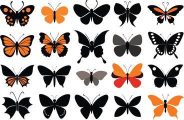 Ultimate butterfly collection 200 unique butterflies scalable vector illustration for eps download isolated on transparent background