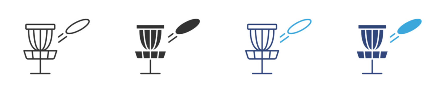Disc golf icon set, Flying disc icon  , vector illustration. 