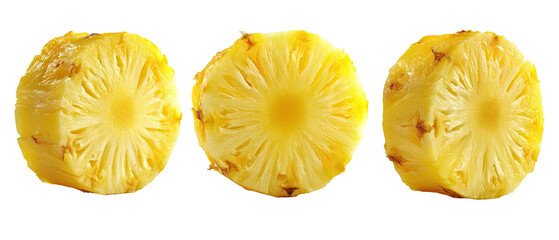 Three slices of ripe pineapple (6)