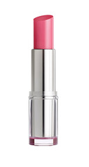 Light pink lip balm in a chrome and clear tube