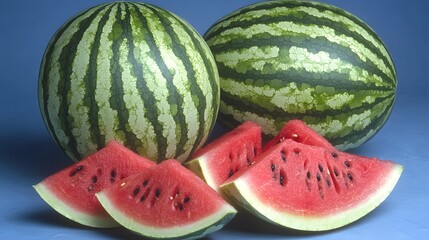 Juicy Slices of Watermelon Summer Fruit