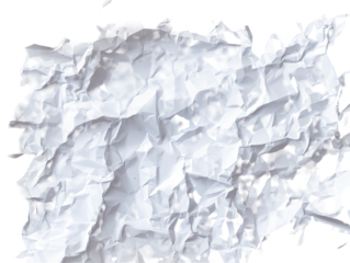 Crumpled white paper against a black background.  Rough texture.  Torn edges.  Abstract