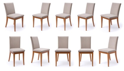 Beige chairs, various angles