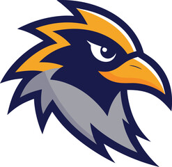 Aggressive bird head mascot logo vector illustration scalable eps icon for sports and teams isolated on transparent background