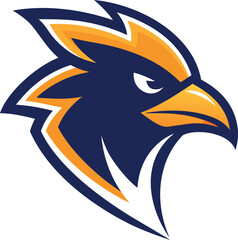 Dynamic bird head mascot logo vector illustration scalable for various applications isolated on transparent background