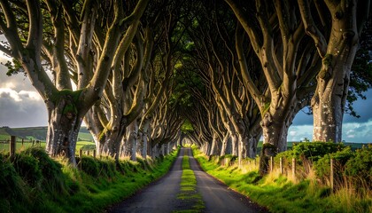A pathway through trees