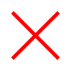 Red cross symbol. Red cross mark sign. Cross icons.