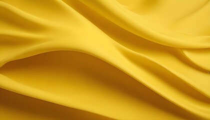 Elegant yellow fabric with flowing folds and soft, smooth texture.