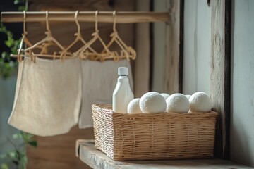 Sustainable washing setup with natural detergent
