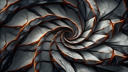 Texture Tourbillonnante en Onyx Gris avec Accents Dorés pour Design Artistique et Décor Moderne