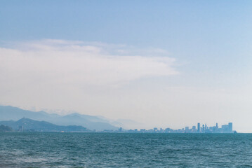 Scenic view of Batumi city from the sea in Georgia, showcasing skyline and coast, perfect for travel and tourism themes. © Vladimir