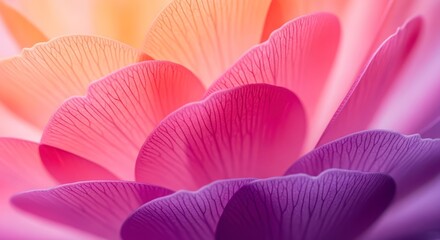 Ethereal Cascade of Soft Petals in a Luminous Sunset Gradient.