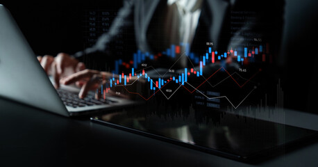 Candlestick chart visualizing financial market trends, investment patterns, price fluctuations, and trading strategy in capital and digital asset markets Latch