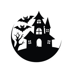 halloween house with pumpkin