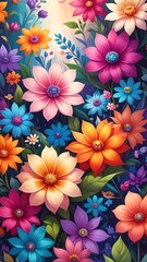 Vibrant floral explosion