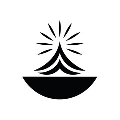 Abstract and Modern Diwali Diya Vector