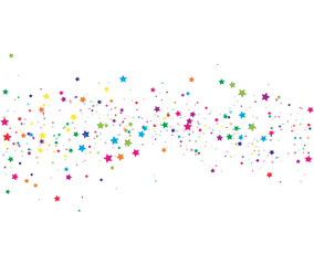 Bright Star Confetti Vector For Kids Birthday And Colorful Celebration