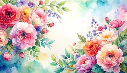 Watercolor floral arrangement