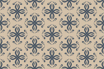Ikat seamless pattern, geometric design, motif ethnic handmade, Ikat ethnic tribal, boho colors seamless wallpaper. Ethnic Ikat abstract background art.Illustration for greeting cards, printing