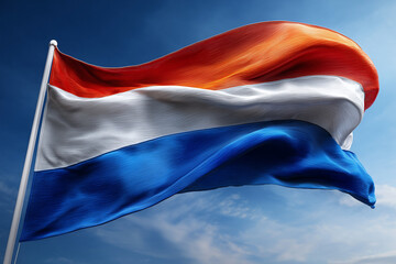 Waving national flag of Holland